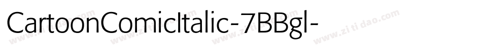 CartoonComicItalic-7BBgl字体转换