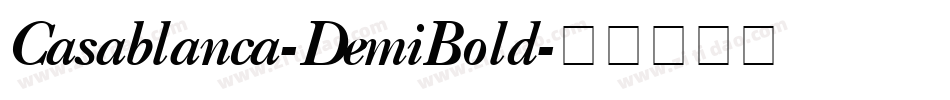 Casablanca-DemiBold字体转换