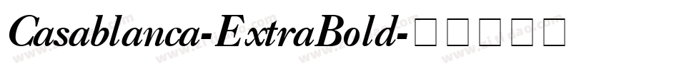 Casablanca-ExtraBold字体转换