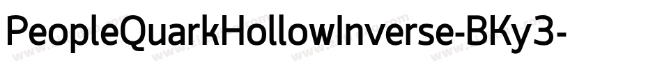 PeopleQuarkHollowInverse-BKy3字体转换