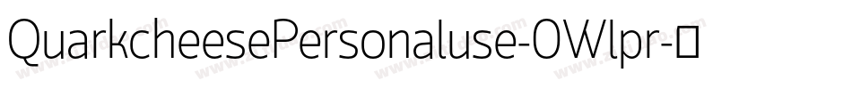 QuarkcheesePersonaluse-0Wlpr字体转换