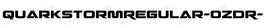 QuarkStormRegular-0ZDR字体转换