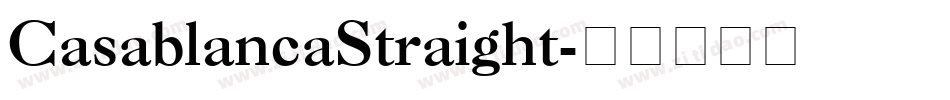 CasablancaStraight字体转换