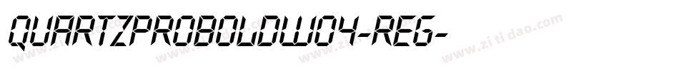 QuartzProBoldW04-Reg字体转换