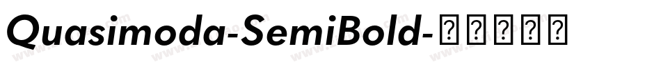Quasimoda-SemiBold字体转换