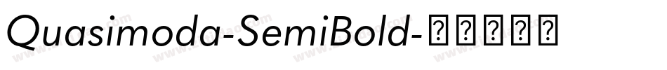 Quasimoda-SemiBold字体转换