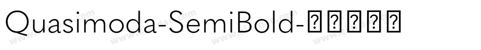 Quasimoda-SemiBold字体转换