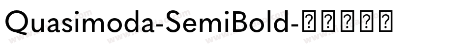 Quasimoda-SemiBold字体转换