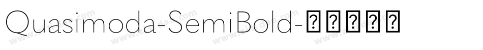 Quasimoda-SemiBold字体转换