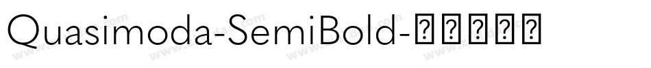 Quasimoda-SemiBold字体转换
