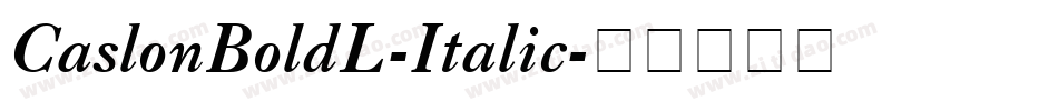 CaslonBoldL-Italic字体转换