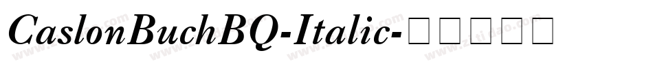 CaslonBuchBQ-Italic字体转换