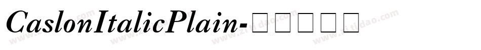 CaslonItalicPlain字体转换