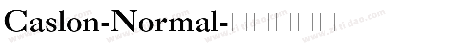 Caslon-Normal字体转换
