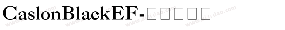 CaslonBlackEF字体转换