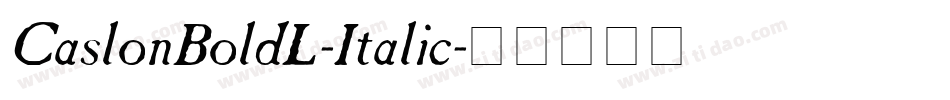 CaslonBoldL-Italic字体转换