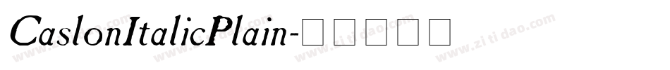 CaslonItalicPlain字体转换