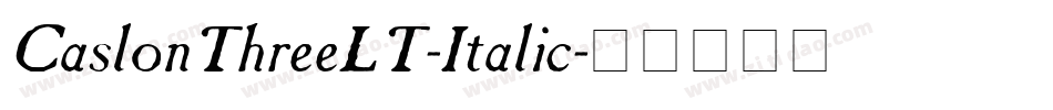 CaslonThreeLT-Italic字体转换