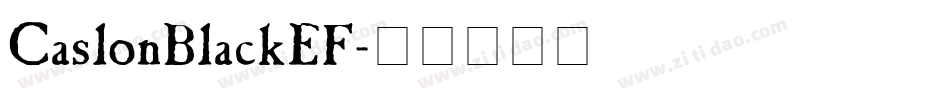 CaslonBlackEF字体转换
