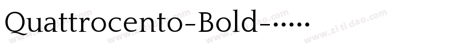 Quattrocento-Bold字体转换