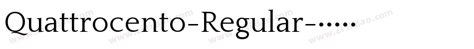 Quattrocento-Regular字体转换
