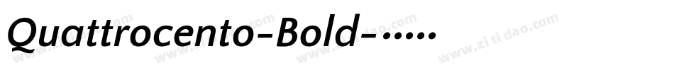Quattrocento-Bold字体转换