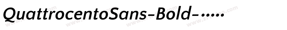 QuattrocentoSans-Bold字体转换