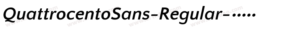 QuattrocentoSans-Regular字体转换