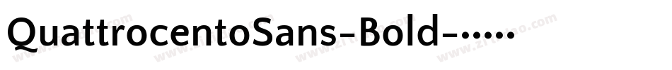 QuattrocentoSans-Bold字体转换