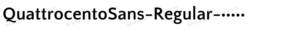 QuattrocentoSans-Regular字体转换