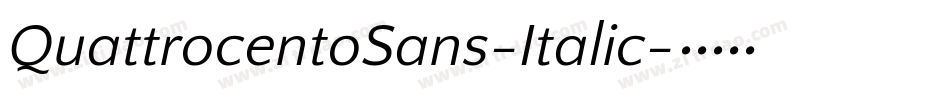 QuattrocentoSans-Italic字体转换