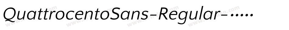 QuattrocentoSans-Regular字体转换