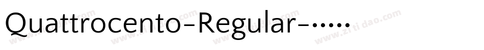 Quattrocento-Regular字体转换