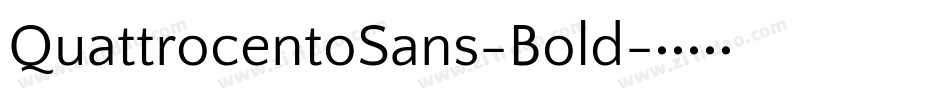 QuattrocentoSans-Bold字体转换