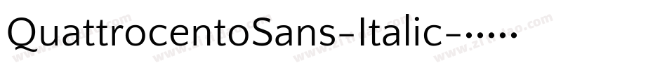 QuattrocentoSans-Italic字体转换