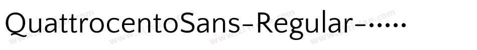 QuattrocentoSans-Regular字体转换
