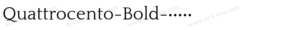 Quattrocento-Bold字体转换