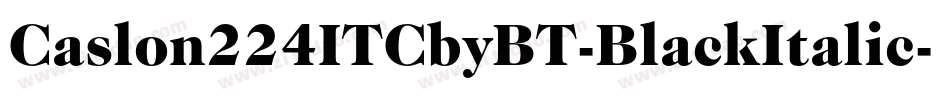 Caslon224ITCbyBT-BlackItalic字体转换