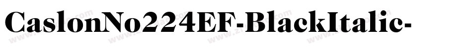 CaslonNo224EF-BlackItalic字体转换