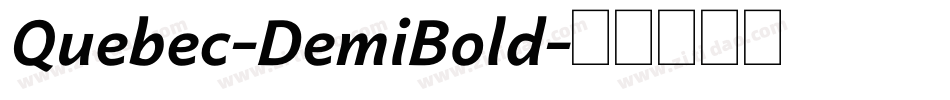 Quebec-DemiBold字体转换