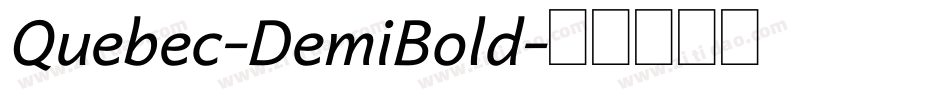 Quebec-DemiBold字体转换