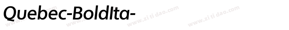 Quebec-BoldIta字体转换