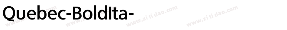 Quebec-BoldIta字体转换