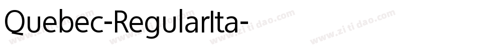 Quebec-RegularIta字体转换