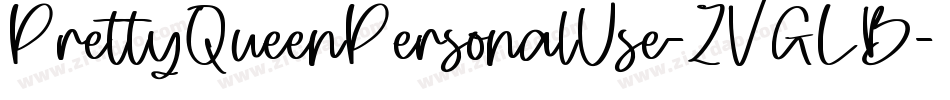 PrettyQueenPersonalUse-ZVGLB字体转换