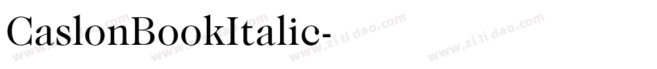 CaslonBookItalic字体转换