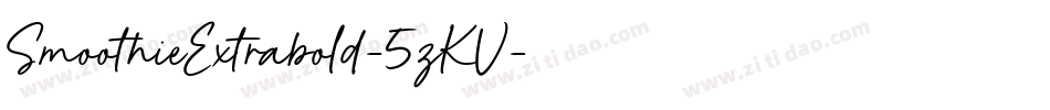 SmoothieExtrabold-5zKV字体转换