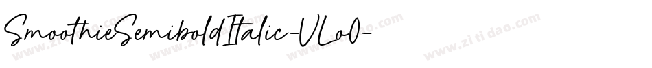 SmoothieSemiboldItalic-VLo0字体转换