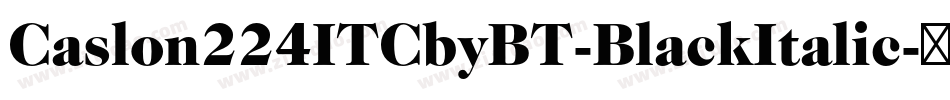 Caslon224ITCbyBT-BlackItalic字体转换