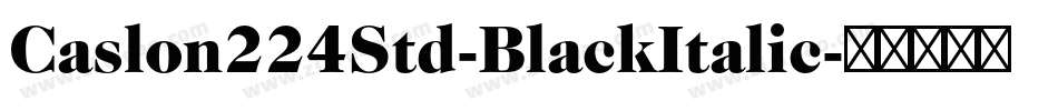 Caslon224Std-BlackItalic字体转换